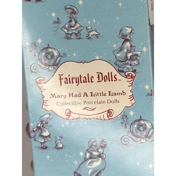 Vintage Russ Berrie Fairytales Mary Had A Little Lamb Porcelain Doll #1705 - Picture 8 of 11